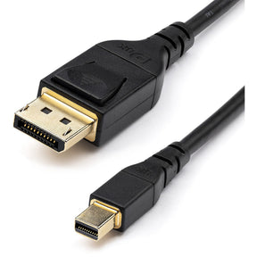 StarTech.com 6ft 2m VESA Certified Mini DisplayPort to DisplayPort 1.4 Cable, 8K 60Hz HBR3 HDR, Super UHD 4K 120Hz, mDP to DP Slim Cord — DP14MDPMM2MB