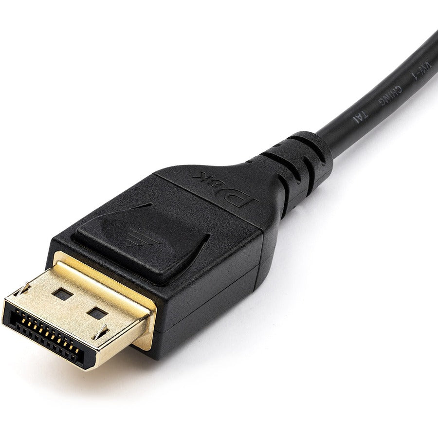 StarTech.com 6ft 2m VESA Certified Mini DisplayPort to DisplayPort 1.4 Cable, 8K 60Hz HBR3 HDR, Super UHD 4K 120Hz, mDP to DP Slim Cord — DP14MDPMM2MB
