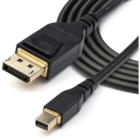StarTech.com 6ft 2m VESA Certified Mini DisplayPort to DisplayPort 1.4 Cable, 8K 60Hz HBR3 HDR, Super UHD 4K 120Hz, mDP to DP Slim Cord — DP14MDPMM2MB
