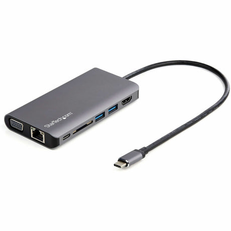 StarTech.com USB C Multiport Adapter - USB-C Mini Travel Dock w/ 4K HDMI or 1080p VGA - 100W PD Pass-Through, 3x USB, SD, GbE, Audio — DKT30CHVAUSP