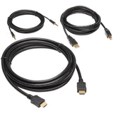 Eaton Tripp Lite Series HDMI KVM Cable Kit - 4K HDMI, USB 2.0, 3.5 mm Audio (M/M), Black, 10 ft. (3.05 m) — P782-010-HA