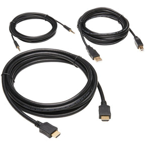 Eaton Tripp Lite Series HDMI KVM Cable Kit - 4K HDMI, USB 2.0, 3.5 mm Audio (M/M), Black, 10 ft. (3.05 m) — P782-010-HA
