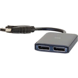 C2G 4K DisplayPort to Dual DisplayPort MST Hub - DisplayPort 1.2 to DisplayPort Splitter - M/F — 54291