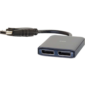C2G 4K DisplayPort to Dual DisplayPort MST Hub - DisplayPort 1.2 to DisplayPort Splitter - M/F — 54291