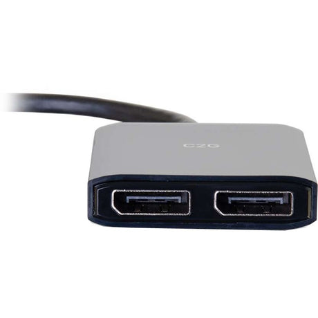 C2G 4K DisplayPort to Dual DisplayPort MST Hub - DisplayPort 1.2 to DisplayPort Splitter - M/F — 54291