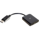 C2G 4K DisplayPort to Dual DisplayPort MST Hub - DisplayPort 1.2 to DisplayPort Splitter - M/F — 54291