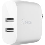 Belkin BoostCharge Dual USB-A Wall Charger 24W (Lightning to USB-A Cable included) - Power Adapter — WCD001dq1MWH