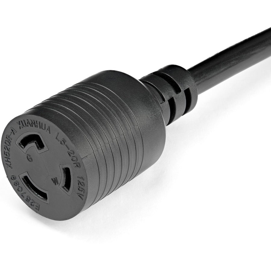 StarTech.com 1ft (30cm) Heavy Duty Extension Cord, NEMA L5-20R to NEMA 5-20P Extension Cord, 20A 125V, 12AWG, Heavy Gauge Power Cable — PAC520PLR1