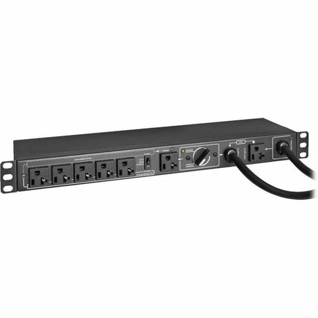 Eaton Tripp Lite Series 100-125V 16A Single-Phase Hot-Swap PDU with Manual Bypass - 6 NEMA 5-20R Outlets, 2 5-20P Inputs, 1U Rack/Wall — PDUB201U