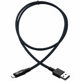 Eaton Tripp Lite Series Heavy-Duty USB-A to Lightning Sync/Charge Cable, UHMWPE and Aramid Fibers, MFi Certified - 1 ft. (0.31 m) — M100-001-GY-MAX