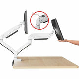 SIIG Dual Monitor Aluminum Heavy Duty Desk Mount with USB and Audio Ports — CE-MT3211-S1