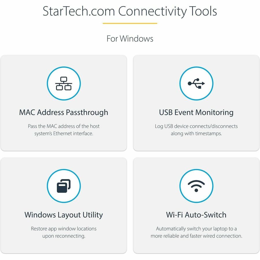 StarTech.com USB-C USB-A Dock - Hybrid Universal USB 3.0 Laptop Docking Station - Dual Monitor 4K 60Hz HDMI/DisplayPort - 6xUSB Type-A/GbE — DK30A2DHU