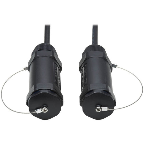 Eaton Tripp Lite Series High-Speed Armored HDMI Fiber Active Optical Cable (AOC) with Hooded Connectors - 4K @ 60 Hz, HDR, IP68, M/M, Black, 50 m (164 ft.) — P568FA-50M-W