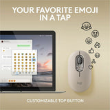 Logitech POP Mouse, Wireless Mouse with Customizable Emojis, SilentTouch Technology, Precision/Speed Scroll - Mist — 910-006625