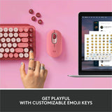 Logitech POP Keys Wireless Mechanical Keyboard With Emoji Keys - Heartbreaker Rose — 920-010709