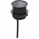 Eaton Tripp Lite Series Protect It! In-Desktop Power Grommet - NEMA 5-15P, 2x USB-A Charging, Surge Protection, 10 ft. Cord, Antimicrobial, Black — TLP12POAM