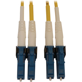 Eaton Tripp Lite Series 400G Duplex Singlemode 9/125 OS2 Switchable Fiber Optic Cable (LC/UPC M/M), LSZH, Yellow, 2 m (6.6 ft.) — N370X-02M