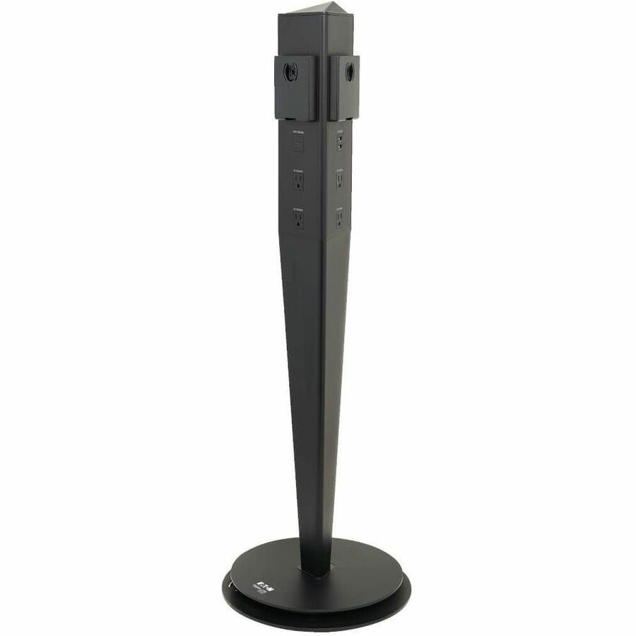 Eaton Tripp Lite Series Safe-IT 5-Port Mobile Power Tower and USB Charging Station - USB-C 60W, 4x USB-A, 6x 5-15R, Wireless Charging, 1000 Joules, 10 ft. Cord, Antimicrobial Protection — TLM610CPAM