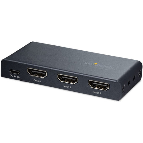 StarTech.com 2-Port 8K HDMI Switch, HDMI 2.1 Switcher 4K 120Hz/8K 60Hz UHD, HDR10+, HDMI Switch 2 In 1 Out, Auto/Manual Source Switching — 2PORT-HDMI-SWITCH-8K