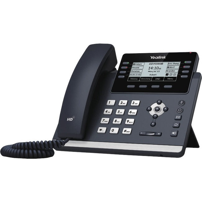 Yealink SIP-T43U IP Phone - Corded - Corded - Wall Mountable, Desktop - Classic Gray — 1301202