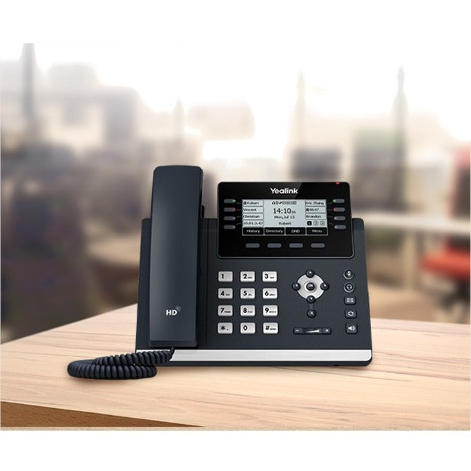 Yealink SIP-T43U IP Phone - Corded - Corded - Wall Mountable, Desktop - Classic Gray — 1301202