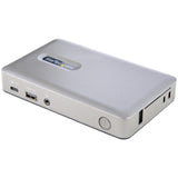 StarTech.com USB C Dock, USB-C to DisplayPort 4K 30Hz or VGA, 65W PD3.0, 4-Port USB 3.1 Gen 1 Hub, GbE, Universal USB C Docking Station — DKM30CHDPD