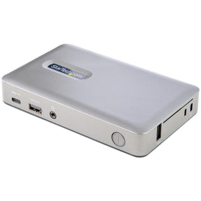 StarTech.com USB C Dock, USB-C to DisplayPort 4K 30Hz or VGA, 65W PD3.0, 4-Port USB 3.1 Gen 1 Hub, GbE, Universal USB C Docking Station — DKM30CHDPD