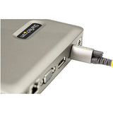 StarTech.com USB C Dock, USB-C to DisplayPort 4K 30Hz or VGA, 65W PD3.0, 4-Port USB 3.1 Gen 1 Hub, GbE, Universal USB C Docking Station — DKM30CHDPD