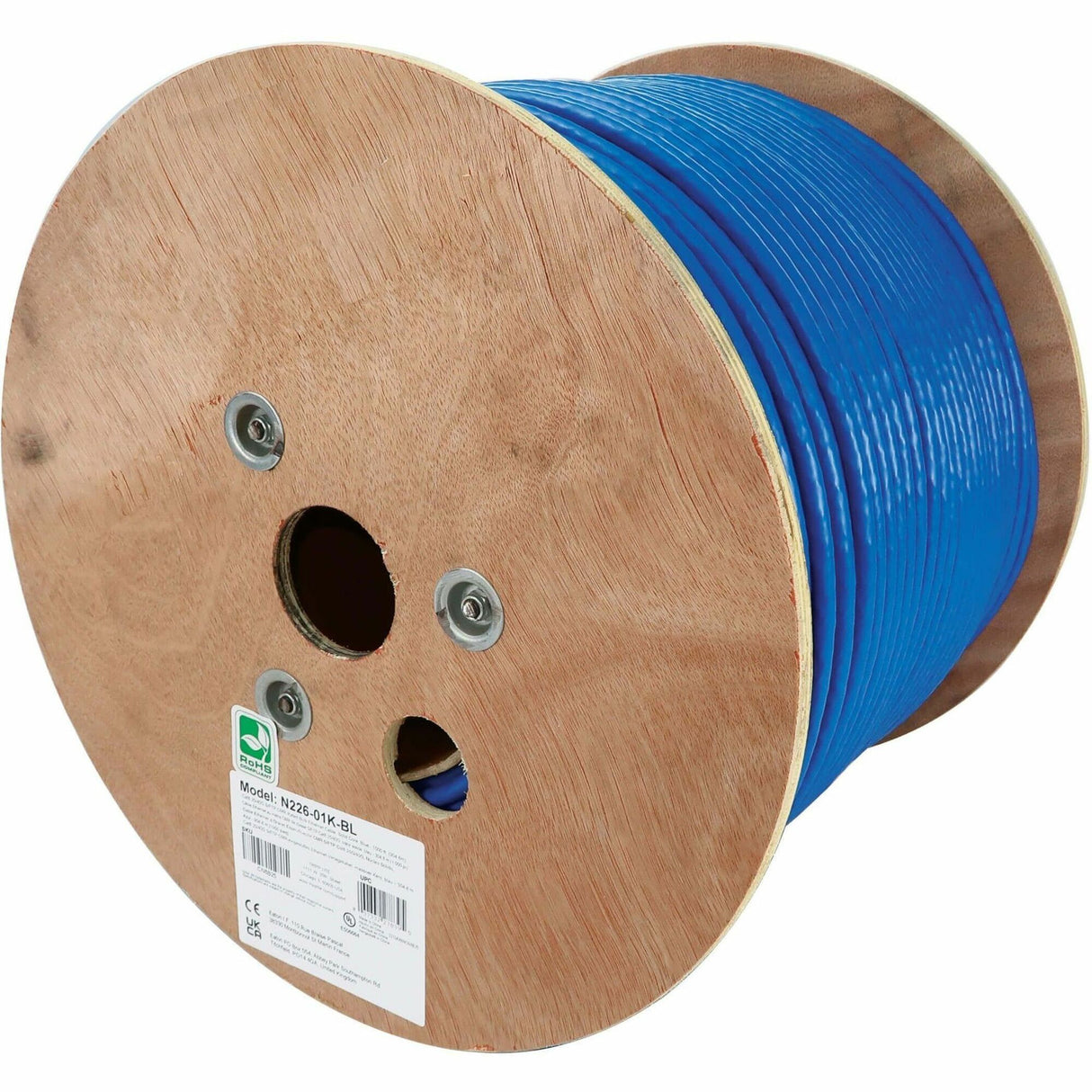 Eaton Tripp Lite Series Cat8 25G/40G Solid Core S/FTP Bulk Ethernet Cable, CMR Rated, Blue, 1000 ft. (305 m) — N226-01K-BL