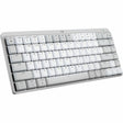 Logitech MX Mechanical Mini for Mac Wireless Illuminated Keyboard, Low-Profile Switches, Tactile Quiet Keys, Pale Gray — 920-010553