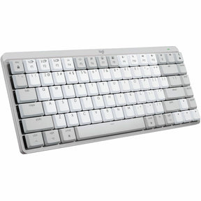 Logitech MX Mechanical Mini for Mac Wireless Illuminated Keyboard, Low-Profile Switches, Tactile Quiet Keys, Pale Gray — 920-010553