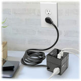 Eaton Tripp Lite Series Safe-IT 3-Outlet Cube Surge Protector, 5-15R Outlets, 6 USB Charging Ports, 8 ft. (2.4 m) Cord, Antimicrobial Protection — TLP368CUBEUAM