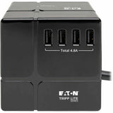 Eaton Tripp Lite Series Safe-IT 3-Outlet Cube Surge Protector, 5-15R Outlets, 6 USB Charging Ports, 8 ft. (2.4 m) Cord, Antimicrobial Protection — TLP368CUBEUAM