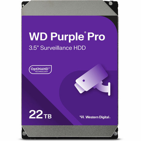 WD Purple Pro WD221PURP 22 TB Hard Drive - 3.5" Internal - SATA (SATA/600) - Conventional Magnetic Recording (CMR) Method — WD221PURP