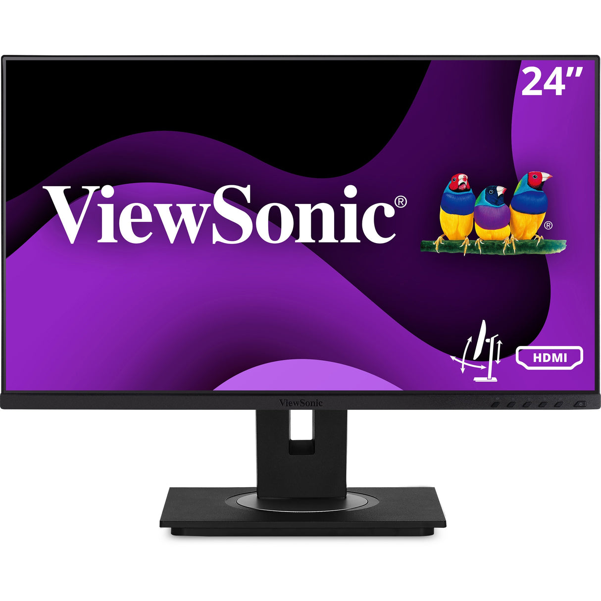 ViewSonic VG2448A 24 Inch IPS 1080p Ergonomic Monitor with Ultra-Thin Bezels, HDMI, DisplayPort, USB, VGA, and 40 Degree Tilt for Home and Office — VG2448A