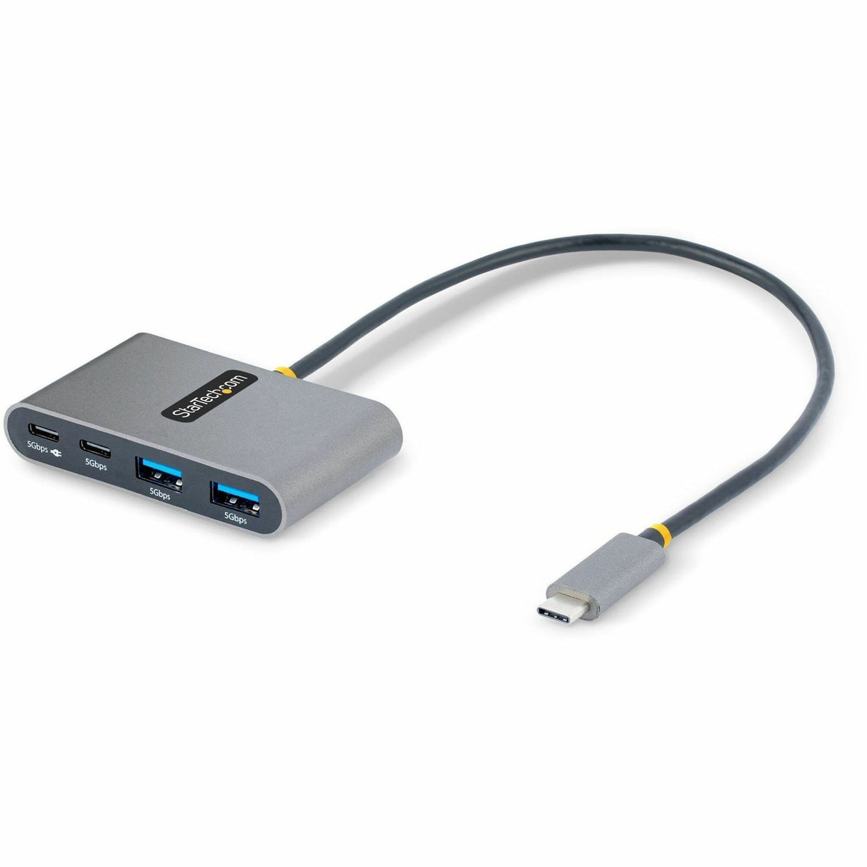 StarTech.com 4-Port USB-C Hub with 100W Power Delivery Pass-Through, 2x USB-A + 2x USB-C, 5Gbps, 1ft/30cm Long Cable, Portable USB 3.0 Hub — 5G2A2CPDB-USB-C-HUB