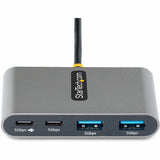 StarTech.com 4-Port USB-C Hub with 100W Power Delivery Pass-Through, 2x USB-A + 2x USB-C, 5Gbps, 1ft/30cm Long Cable, Portable USB 3.0 Hub — 5G2A2CPDB-USB-C-HUB
