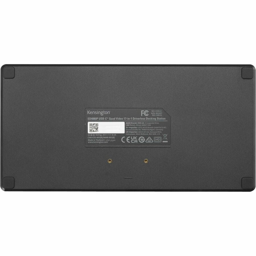 Kensington SD4880P USB-C 10Gbps Quad Video 17-in-1 Driverless Dock — K34113NA