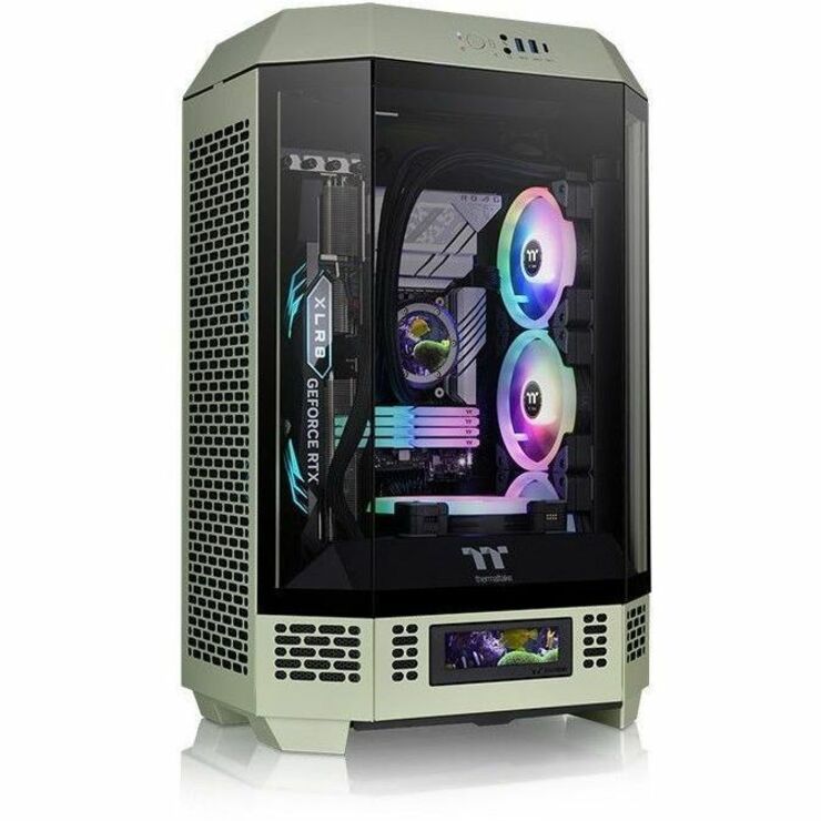 Thermaltake The Tower 300 Matcha Green Micro Tower Chassis — CA-1Y4-00SEWN-00