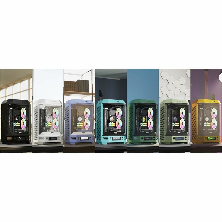 Thermaltake The Tower 300 Matcha Green Micro Tower Chassis — CA-1Y4-00SEWN-00