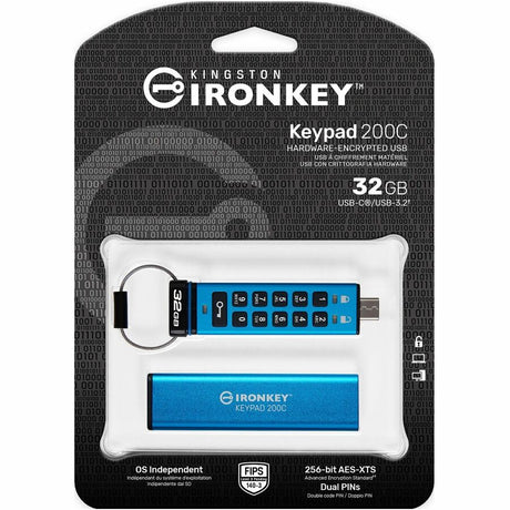 IronKey FIPS 140-3 Level 3 (Pending) Certified Keypad Drive — IKKP200C/32GB