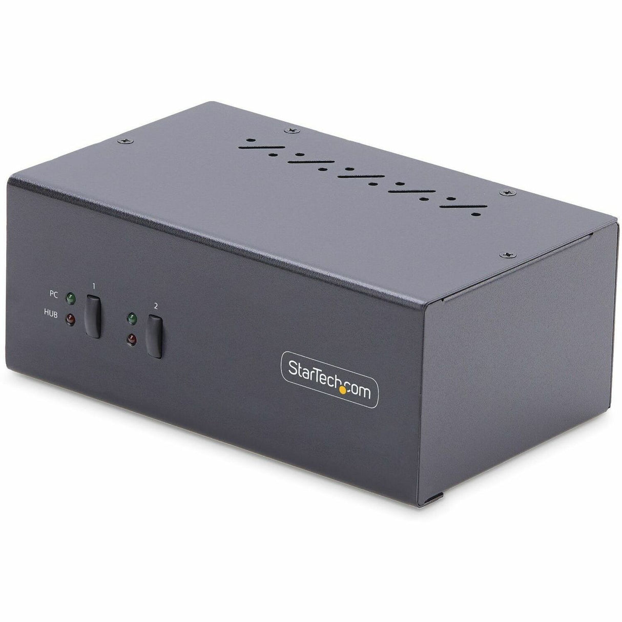 StarTech.com 2-Port Dual-Monitor DisplayPort KVM Switch, 4K 60Hz, 2x USB 5Gbps Ports, Hotkey/Push-Button Switching, TAA Compliant — P2DD46A2-KVM-SWITCH