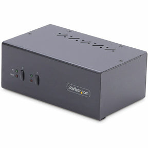 StarTech.com 2-Port Dual-Monitor DisplayPort KVM Switch, 4K 60Hz, 2x USB 5Gbps Ports, Hotkey/Push-Button Switching, TAA Compliant — P2DD46A2-KVM-SWITCH