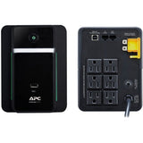 APC Back UPS, 950VA/480W, Tower, 120V, 6x NEMA 5-15R outlets, USB Type A + C Ports, User Replaceable Battery — BVK950M2