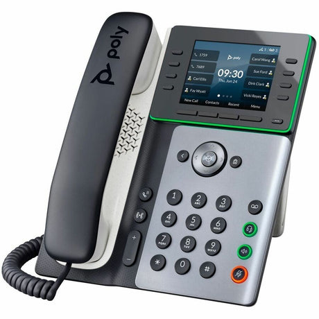 Poly Edge E300 IP Phone - Corded - Corded - Desktop, Wall Mountable - Black — 82M92AA