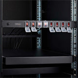 StarTech.com 8-Outlet Horizontal Rack Mount PDU, 1U Power Strip, Outlet On/Off Switches, 15A Circuit Breaker, 8ft/2.4m Cord, NEMA 5-15P/R — 8NS8-RACK-MOUNT-PDU