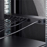 StarTech.com 8-Outlet Horizontal Rack Mount PDU, 1U Power Strip, Outlet On/Off Switches, 15A Circuit Breaker, 8ft/2.4m Cord, NEMA 5-15P/R — 8NS8-RACK-MOUNT-PDU