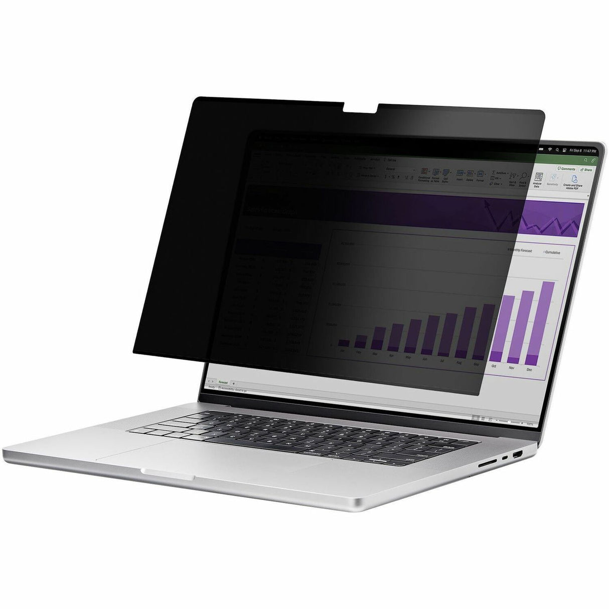 StarTech.com 13.3-inch 16:10 Flip-Up Privacy Screen with Touch, Anti-Glare Blue Light Filter, Laptop Monitor Screen Protector — 133T6-PRIVACY-SCREEN