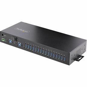 StarTech.com 16-Port Industrial USB 5Gbps Hub with Power Adapter, Mountable, Terminal Block Power, USB Charging, Dual-Host Hub/Switch — S5G16AINDS-USB-A-HUB
