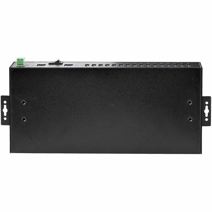 StarTech.com 16-Port Industrial USB 5Gbps Hub with Power Adapter, Mountable, Terminal Block Power, USB Charging, Dual-Host Hub/Switch — S5G16AINDS-USB-A-HUB